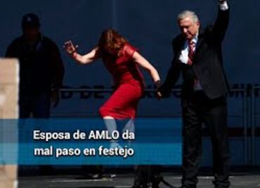 Beatriz Gutiérrez Müller tiene llegada accidentada a festejo en el Zócalo