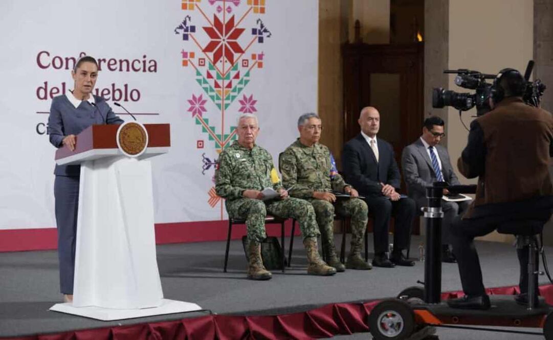 Claudia Sheinbaum, presidenta de México, durante la mañanera del 15 de octubre del 2025. Foto: Carlos Mejía / EL UNIVERSAL.