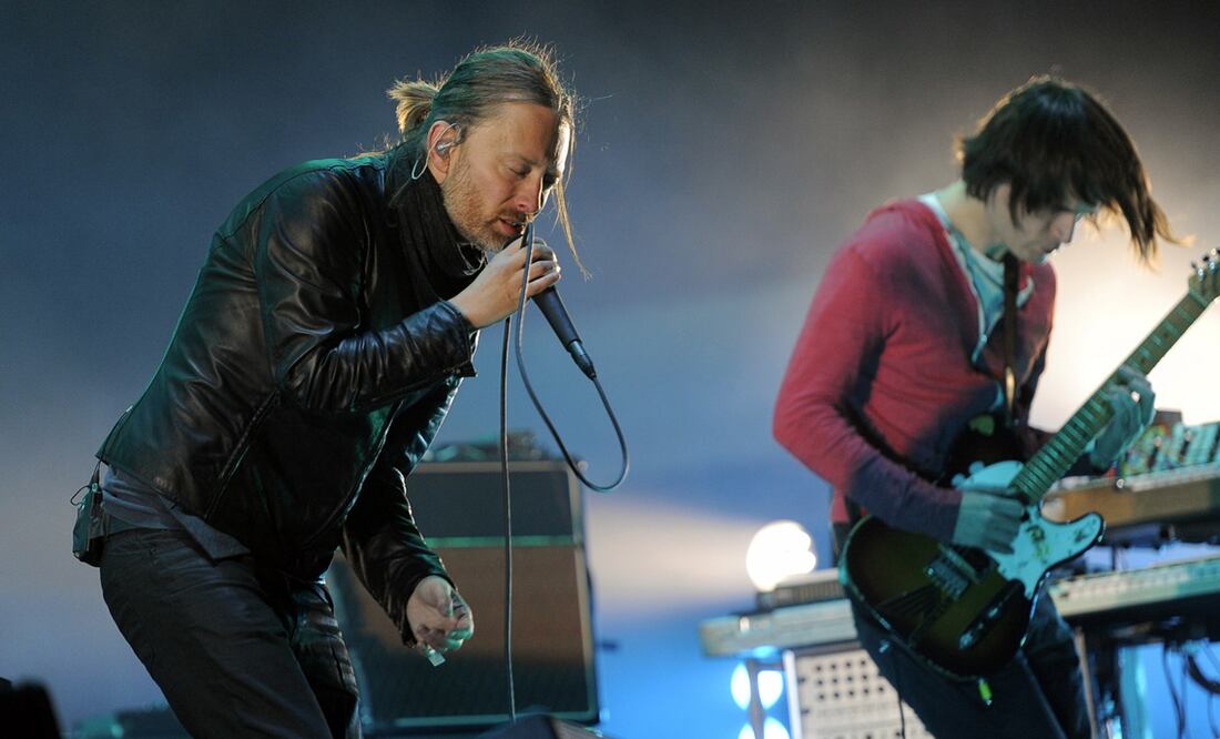 Thom Yorke y Jonny Greenwood, integrantes de Radiohead, en un concierto del 2012.
Foto: AP / Chris Pizzello