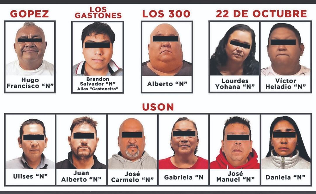 La FGJEM cumplimentó órdenes de aprehensión contra líderes de los autodenominados “sindicatos”. Foto: Especial