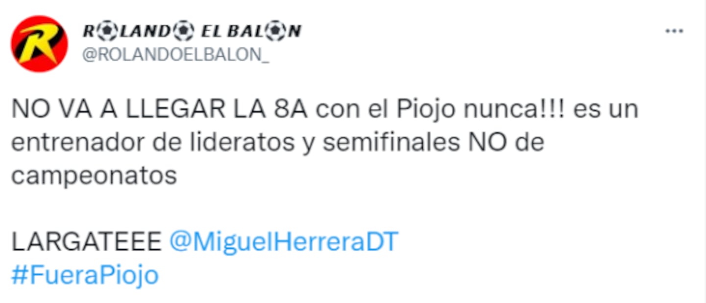 Revientan a Miguel Herrera tras la eliminación de Tigres del Apertura 2022