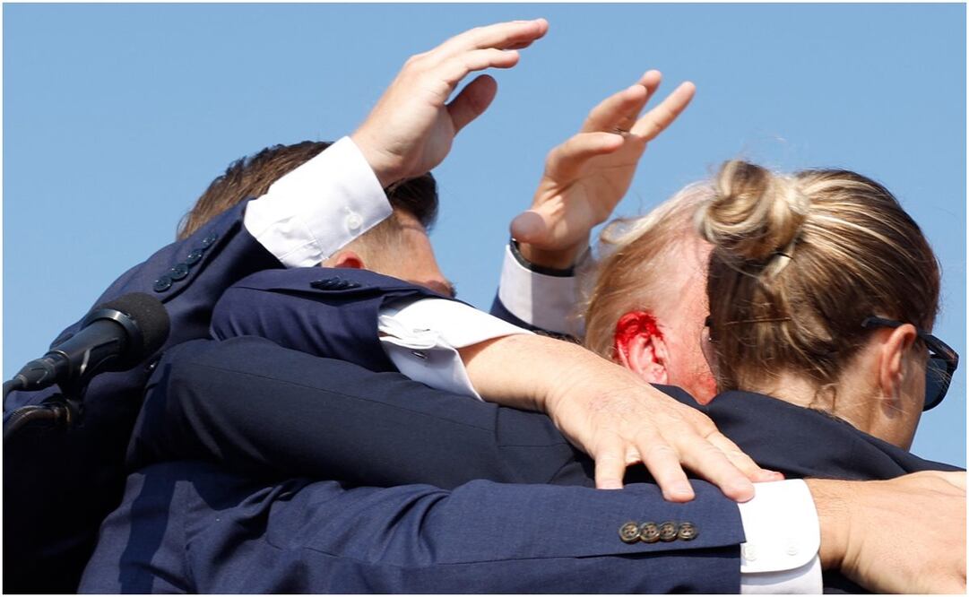 Donald Trump, expresidente de EU, es víctima de un presunto atentado. Foto:
