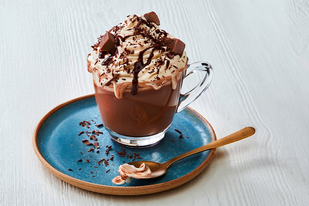 Un cremoso chocolate caliente con un toque especial. Foto: cortesía