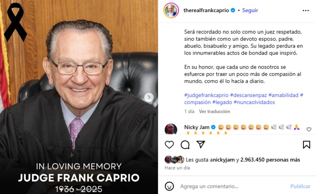 La familia Frank compartió en redes un emotivo mensaje. Foto: Captura de pantalla