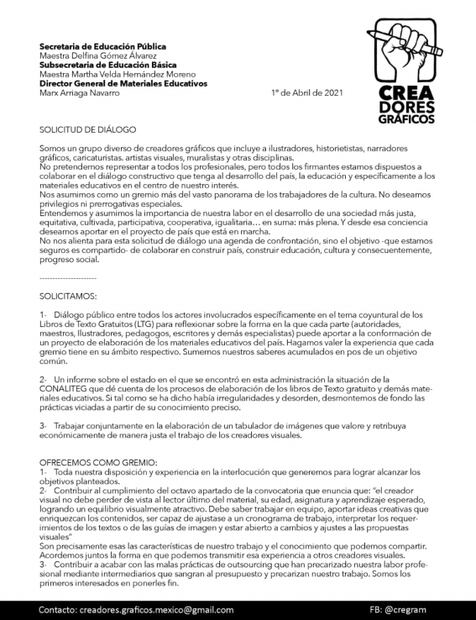 Creadores gráficos piden diálogo a la SEP