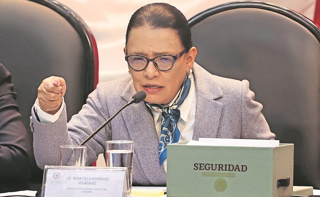 La secretaria de Seguridad y Protección Ciudadana, Rosa Icela Rodríguez, compareció ante Comisión de Seguridad de la Cámara Baja. Foto: Berenice Fregoso. EL UNIVERSAL