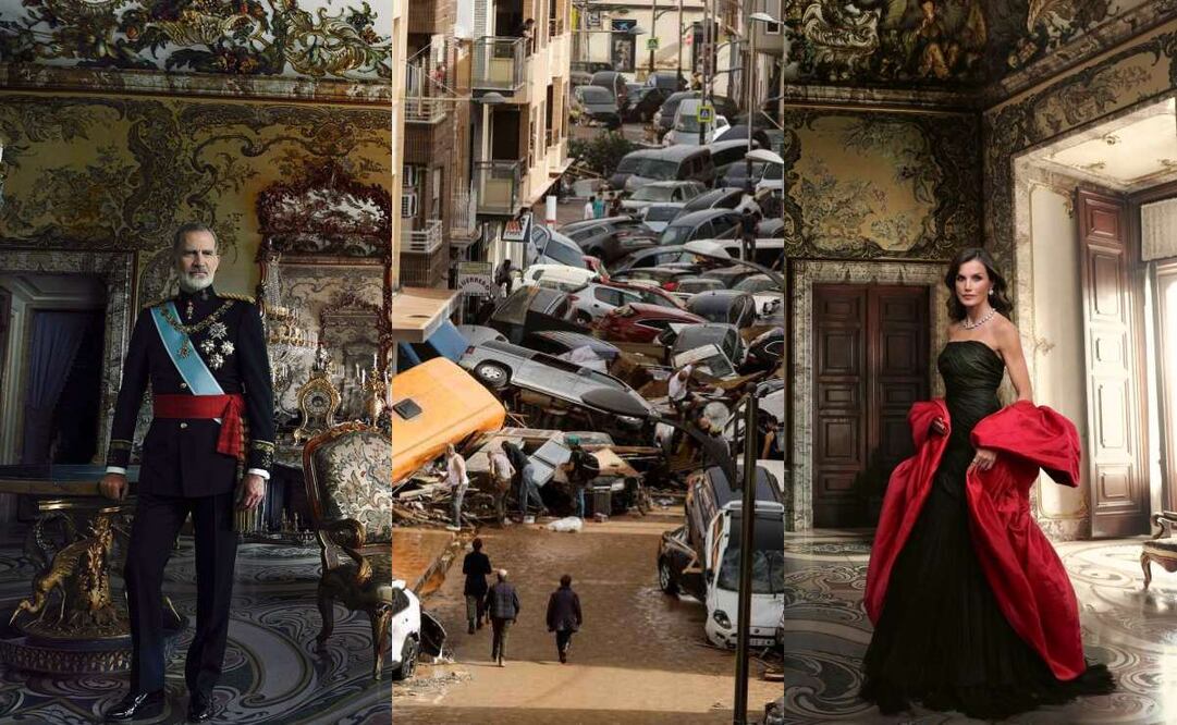 Los reyes de España toman sus retratos en medio de la crisis que sufre Valencia por la DANA. Fotos: Vanity Fair y Archivo