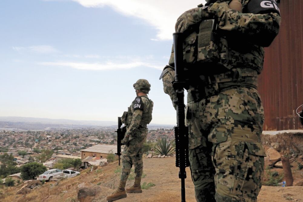 Vigilancia. La Guardia Nacional vigila la frontera con Estados Unidos. Foto: Carlos Jasso. REUTERS