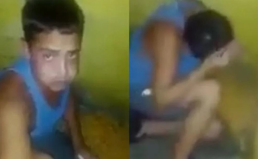 Golpean y obligan a comer del piso a hombre acusado de matar a su hija de dos años en Argentina. Foto: Tomada del video