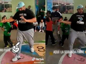 Papá saca los pasos prohibidos en festival de Día del Padre y se vuelve viral