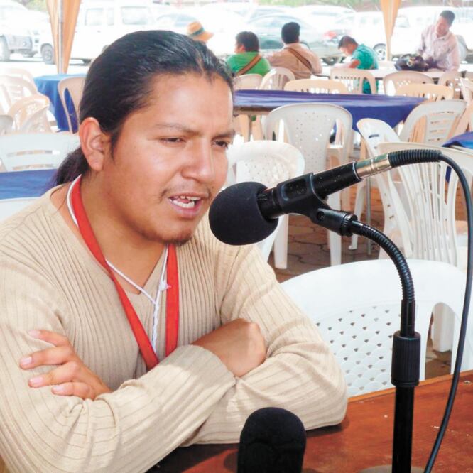 En la foto: Apawki Castro, Vocero del movimiento indígena ecuatoriano. ESPECIAL
