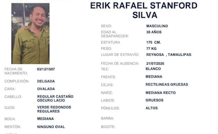 Fiscalía de Tamaulipas emite ficha de búsqueda por exsecretario de turismo de Reynosa desaparecido; Erik Rafael Stanford habría sido secuestrado