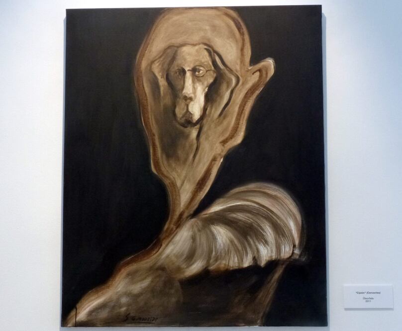 "Cipión", uno de los personajes caninos de Cervantes. FOTO: Notimex.