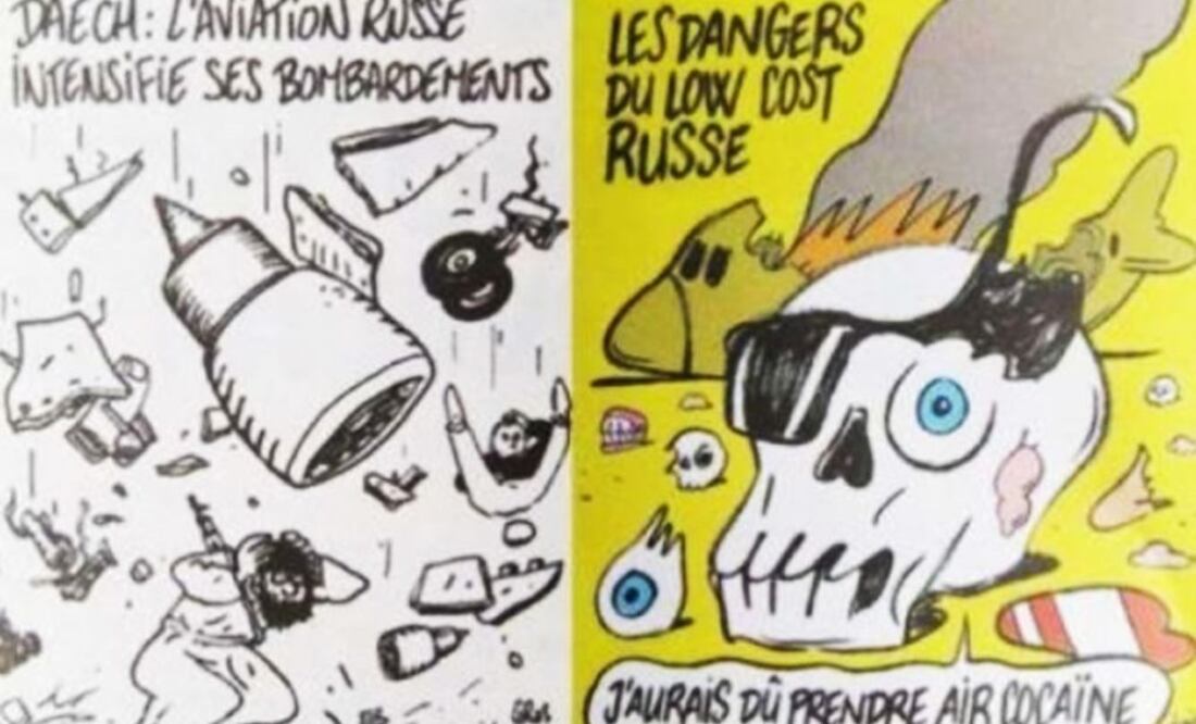 Charlie Hebdo indigna con caricatura sobre avión ruso