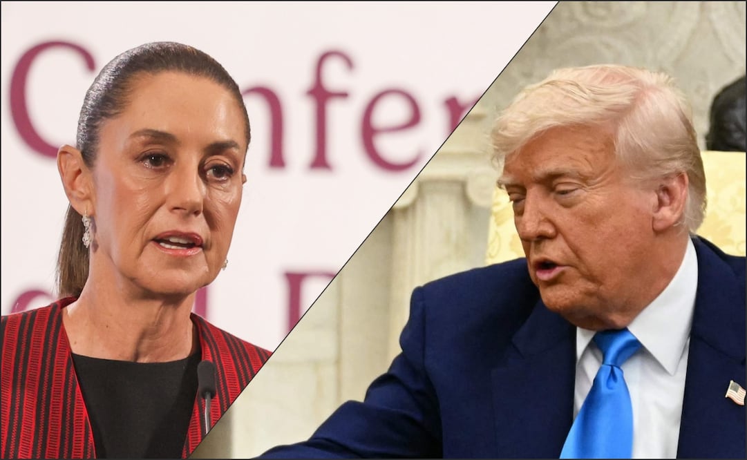 Claudia Sheinbaum y Donald Trump sostienen llamada este martes 17 de junio de 2025. Foto: EL UNIVERSAL