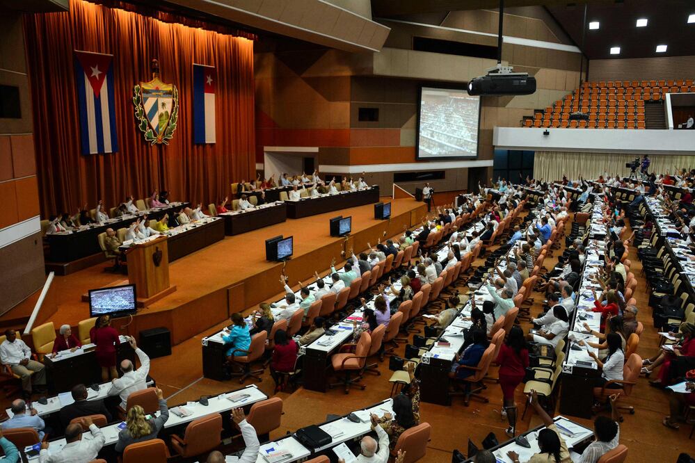 Vista general durante la plenaria del primer período ordinario de sesiones de la IX Legislatura de la Asamblea Nacional hoy, sábado 21 de julio de 2018, en La Habana (Foto: EFE)