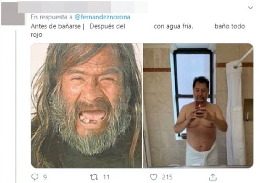 Fernández Noroña sube foto en toalla y desata memes