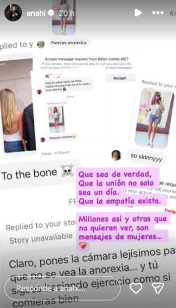 La cantante y actriz compartió algunos de los mensajes que le hacen llegar por redes sociales. Foto: Instagram.