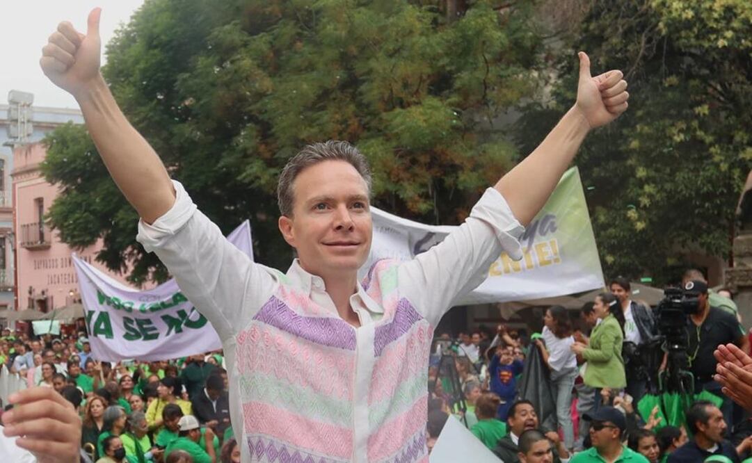 Aspirante a la presidencia Manuel Velasco durante gira política en Zacatecas. Foto: Especial