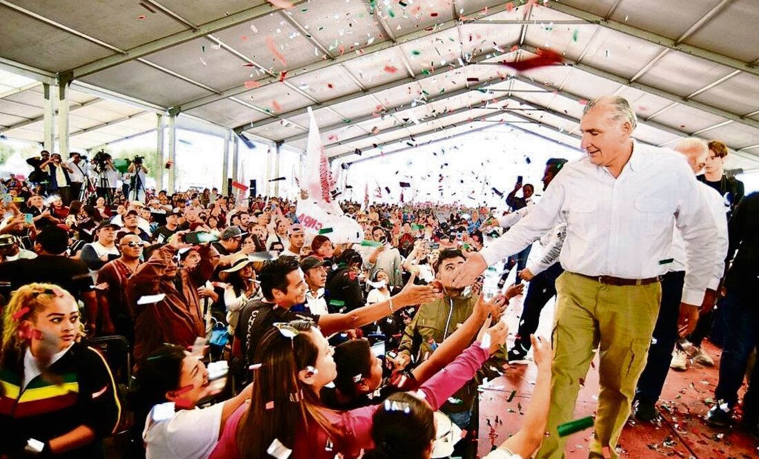 Encabezó una asamblea en Chicoloapan, Estado de México. Foto: Especial