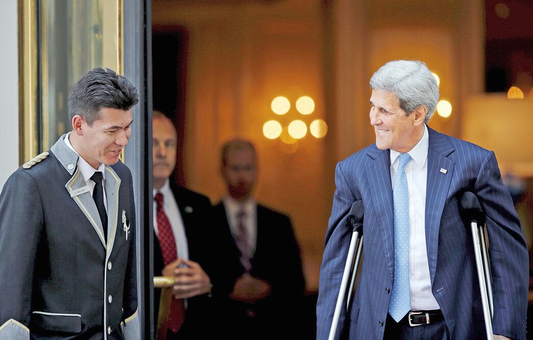 El secretario de Estado de EU, John Kerry, ayer en Viena, se declaró esperanzado de que un acuerdo con Irán quedara listo. Foto: CARLOS BARRIA. REUTERS