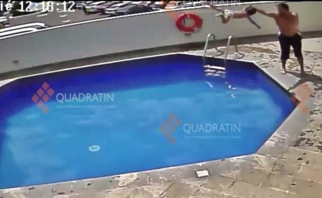 The three-year-old died after being violently thrown to a pool. (Photo: Taken from video)