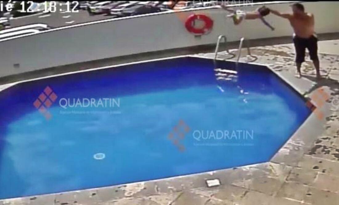 The three-year-old died after being violently thrown to a pool. (Photo: Taken from video)