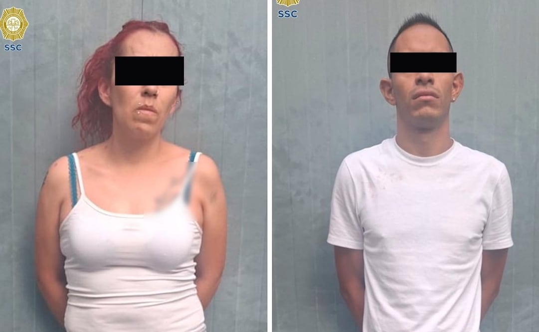 Policía capitalina aseguró en Iztapalapa a pareja ligada al robo de una motocicleta. 18/09/2026. | Foto: Cortesía de la SSC.