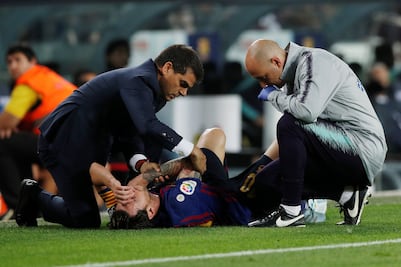 Messi sufre fractura en el brazo