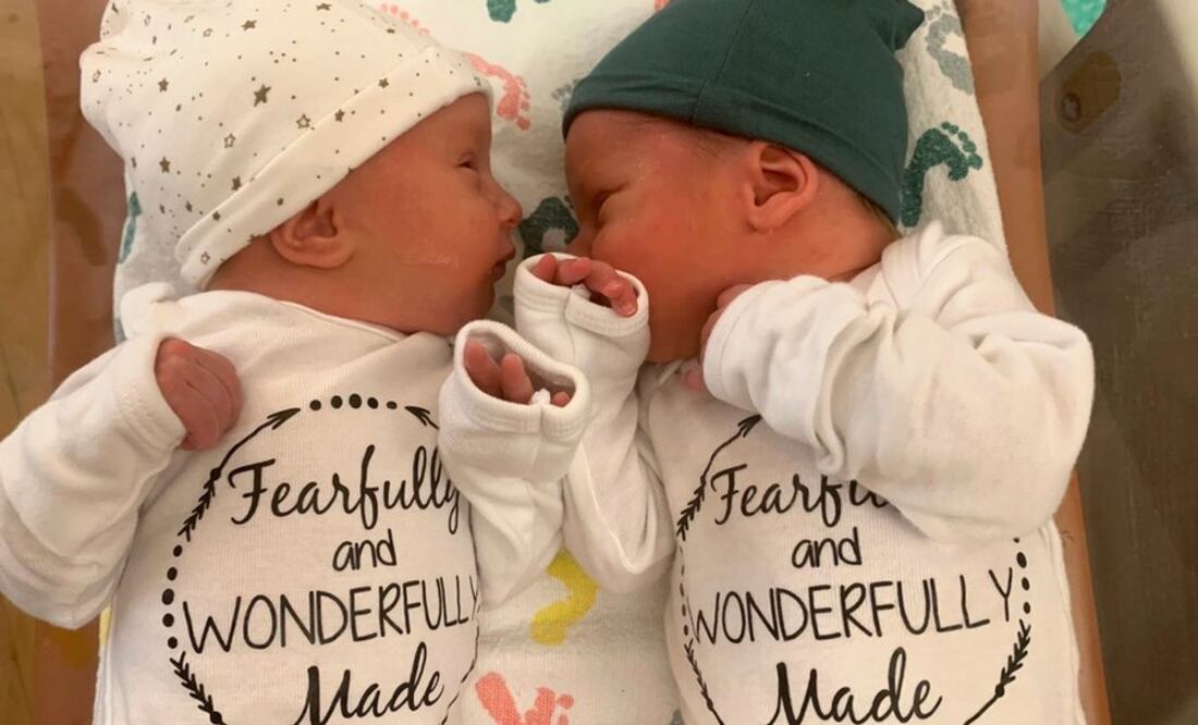 Lydia Ann y Timothy Ronald Ridgeway nacieron el 31 de octubre de 2022. Foto: EPA