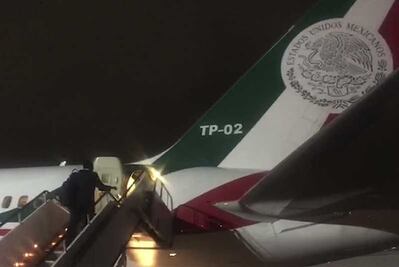 Tras falla en avión, Peña Nieto arriba a la CDMX