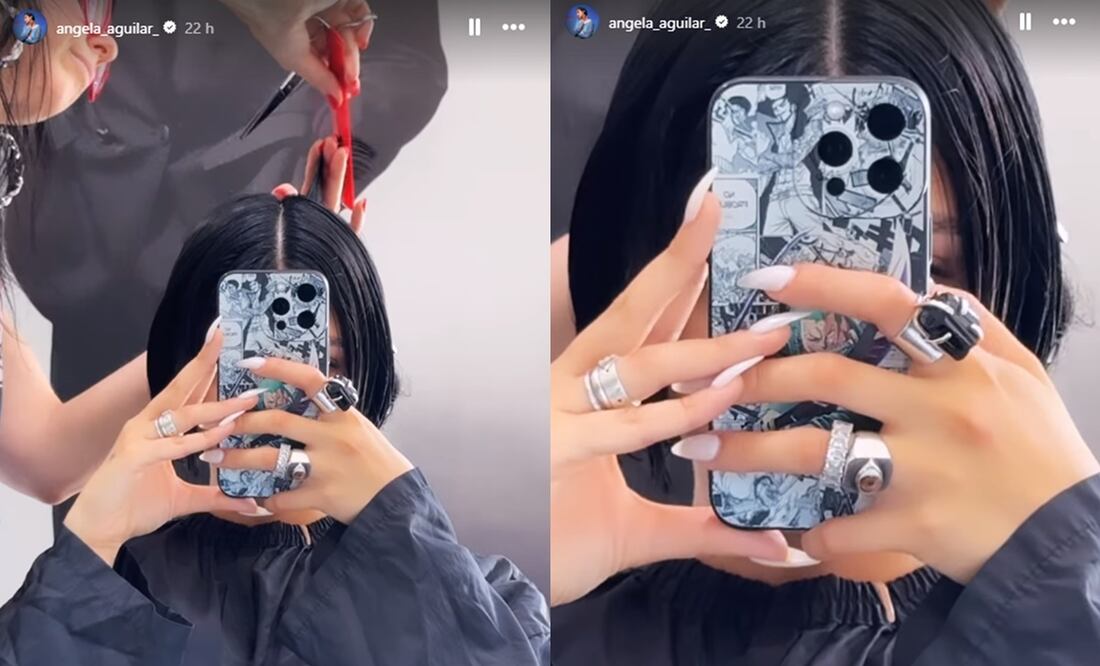 Ángela Aguilar publicó ayer un video donde estaba cortándose el cabello y, más tarde, durante su concierto presumió su nuevo corte.
Fotos: Instagram