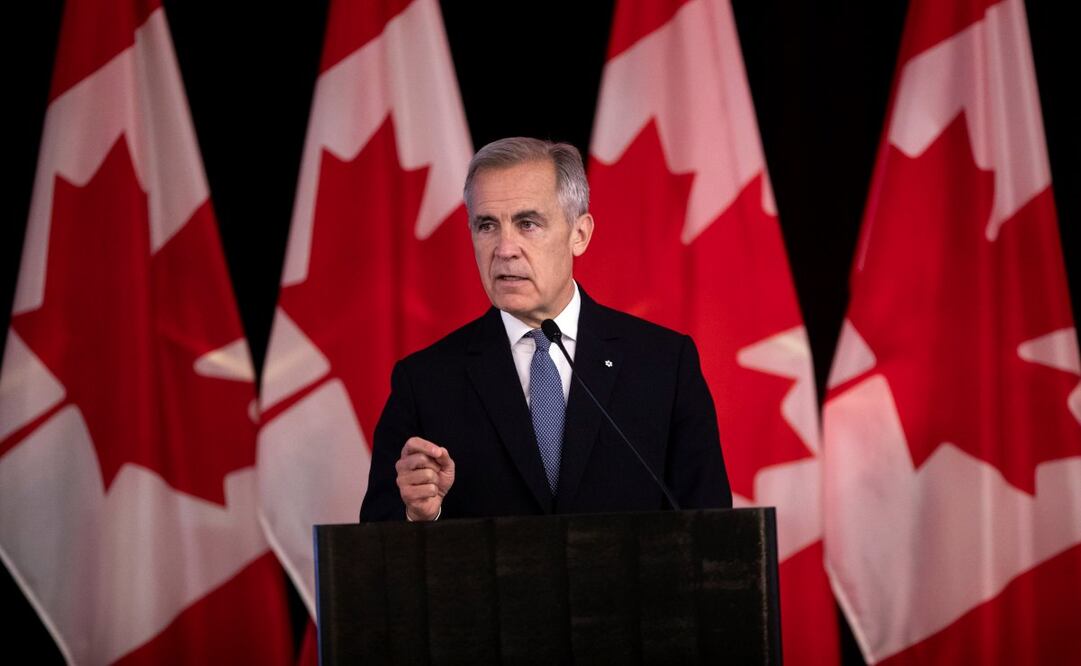 El primer ministro de Canadá, Mark Carney, pronuncia su discurso inaugural en la asamblea liberal en Edmonton, Alberta, Canadá, el miércoles 10 de septiembre de 2025. Foto: AP