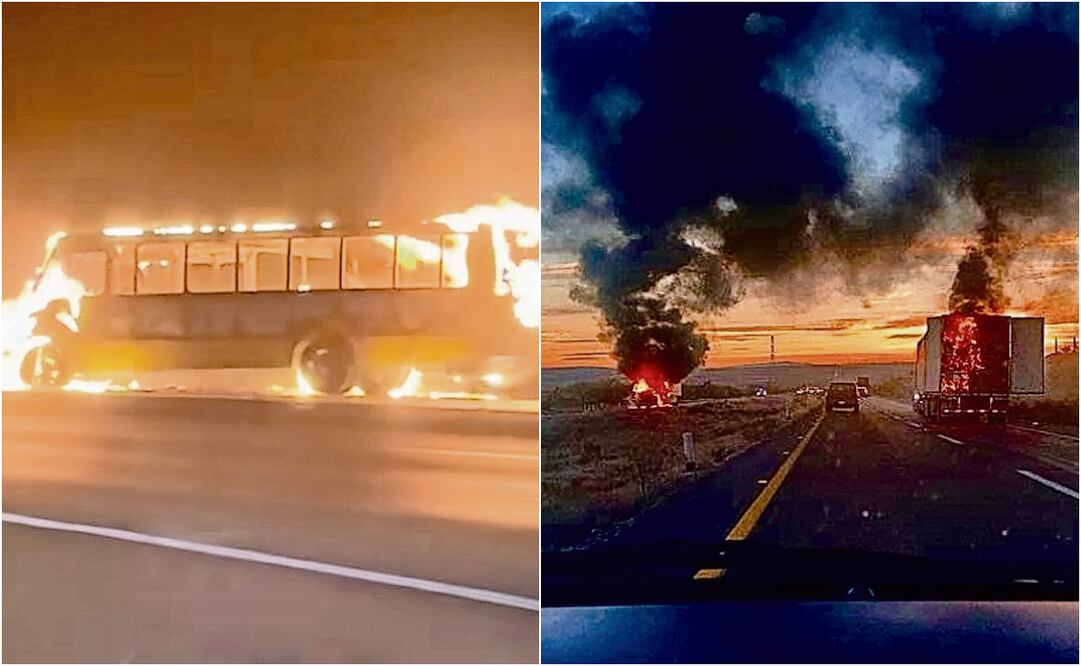 Tras la detención de varios integrantes del Cártel de Sinaloa se registró quema de vehículos y bloqueos carreteros en 10 municipios de la entidad. Foto: Especial