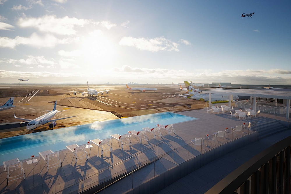 El agua de esta alberca se recicla cada 30 minutos. Foto: TWA Hotel