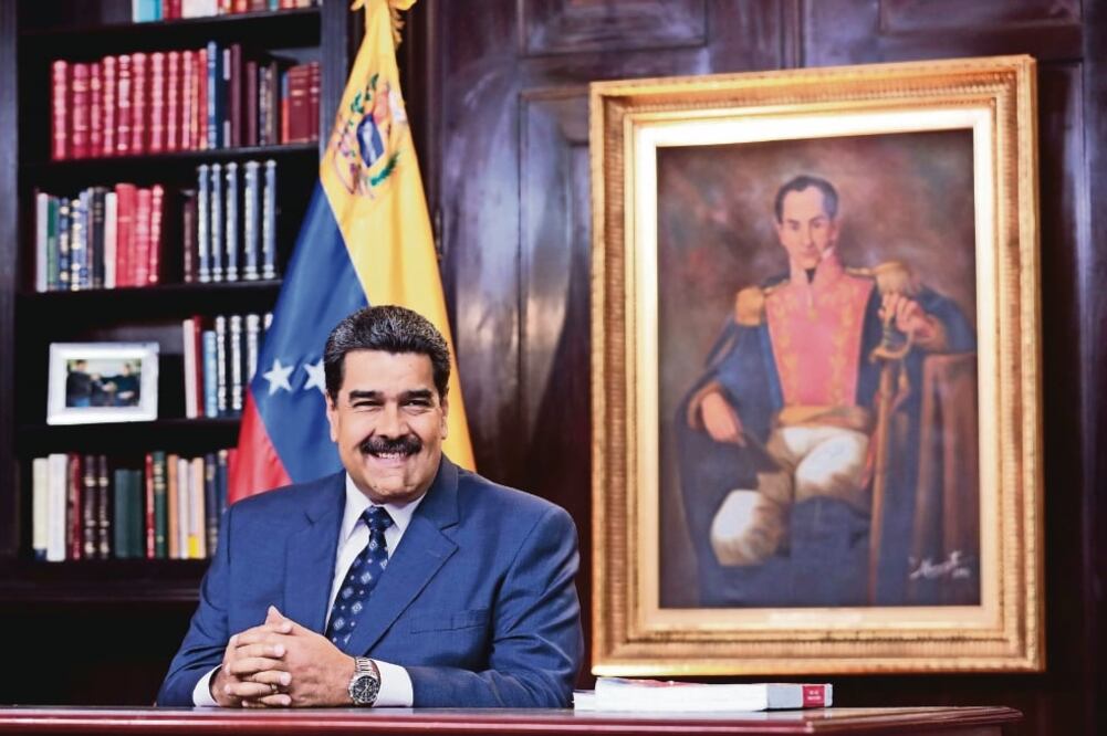 El mandatario venezolano, durante el mensaje que dio el pasado 31 de diciembre con motivo del Año Nuevo, en Caracas. (AFP)