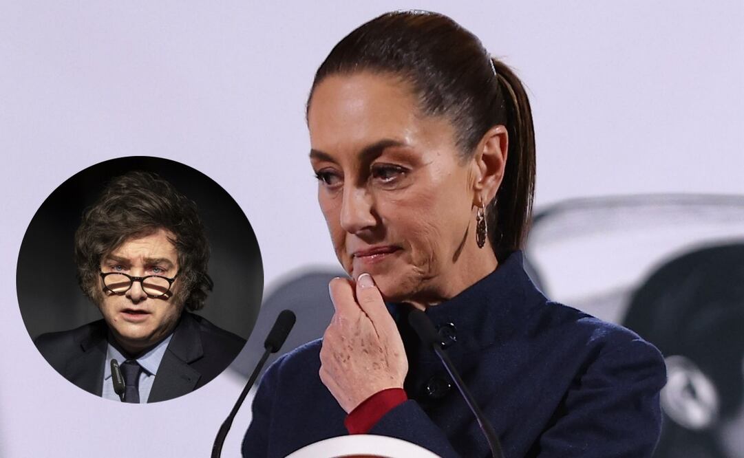 La Presidenta de México habla sobre el tema de estafa de criptomonedas promocionado por Javier Milei. Foto: Berenice Fregoso/EL UNIVERSAL - AP