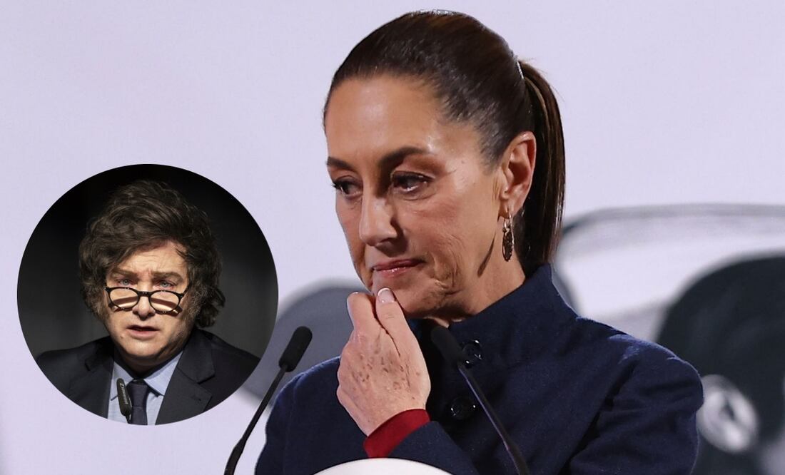 La Presidenta de México habla sobre el tema de estafa de criptomonedas promocionado por Javier Milei. Foto: Berenice Fregoso/EL UNIVERSAL - AP