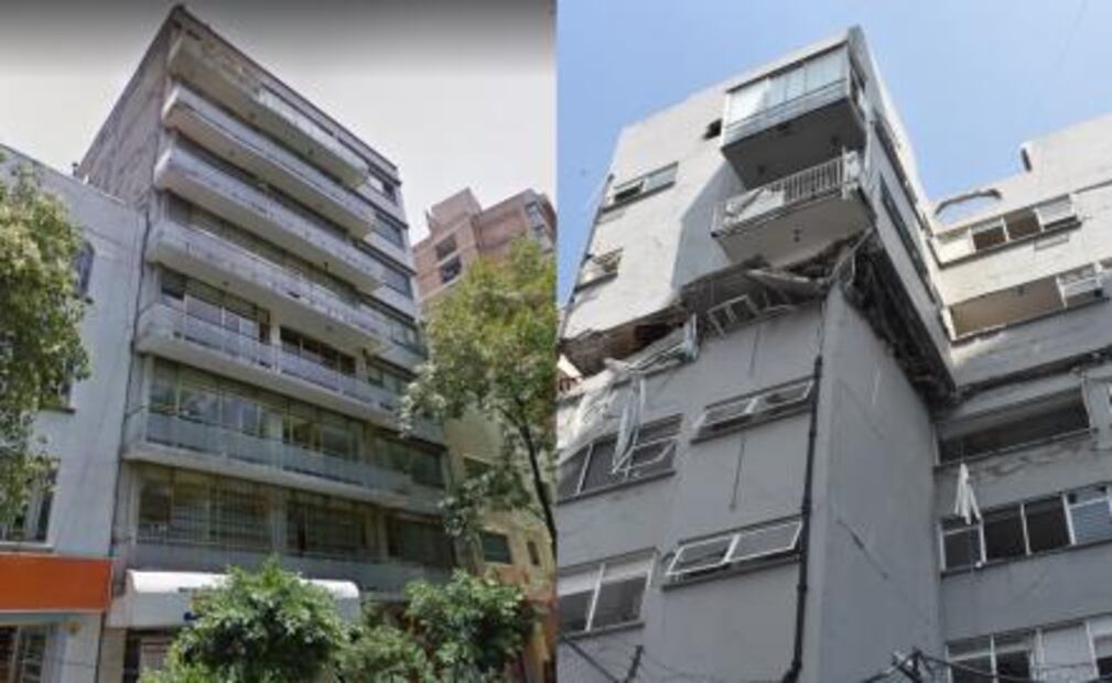 Edificios dañados por el sismo del 19-S; antes y después