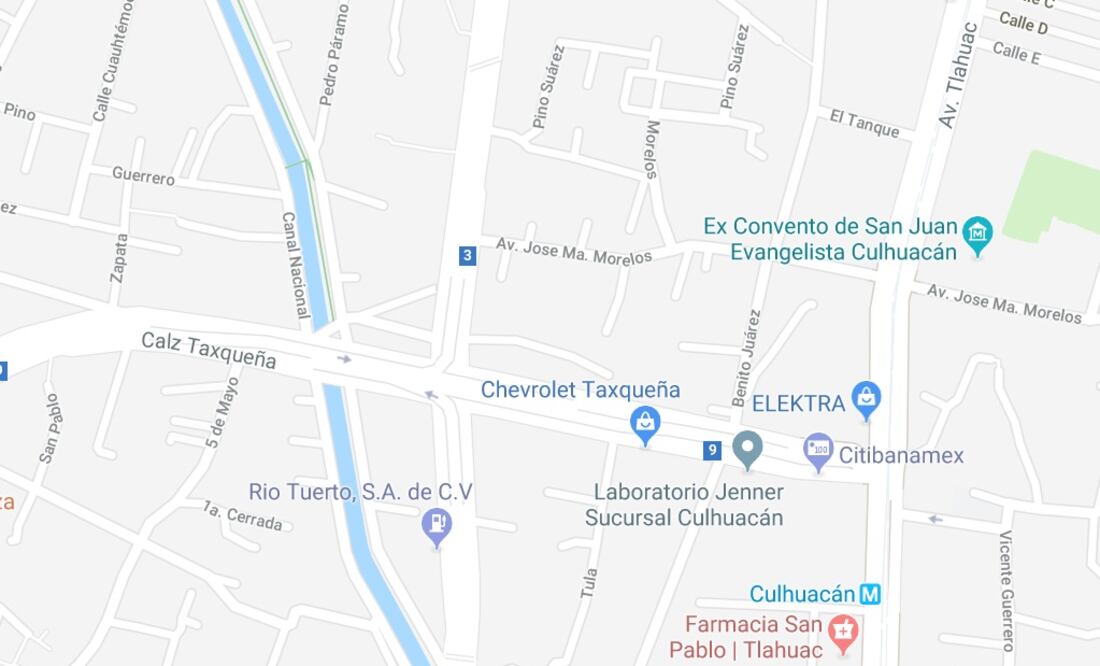 Lugar aproximado, tomado de Google Maps
