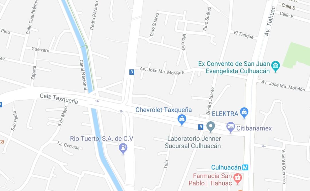 Lugar aproximado, tomado de Google Maps