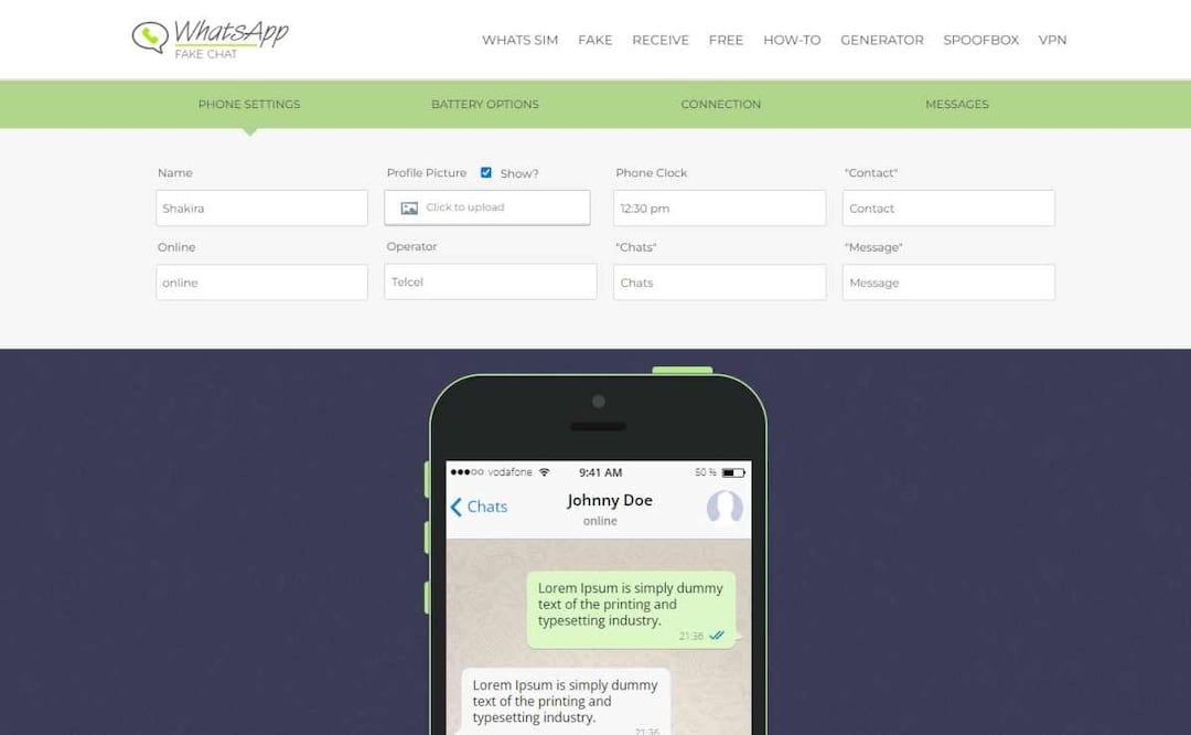 fakewhats.com, la herramienta para crear chats falsos de WhatsApp