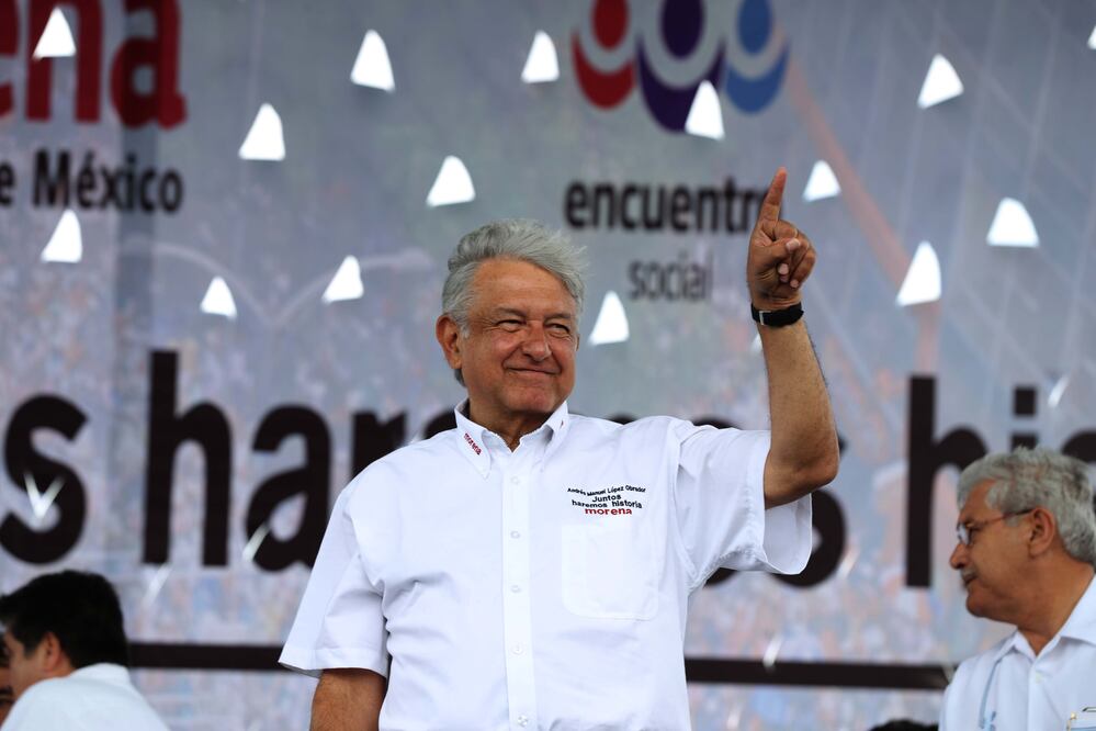 Fotografía de un evento en Matamoros donde Andrés Manuel López Obrador dio un discurso. Valente Rosas/ EL UNIVERSAL