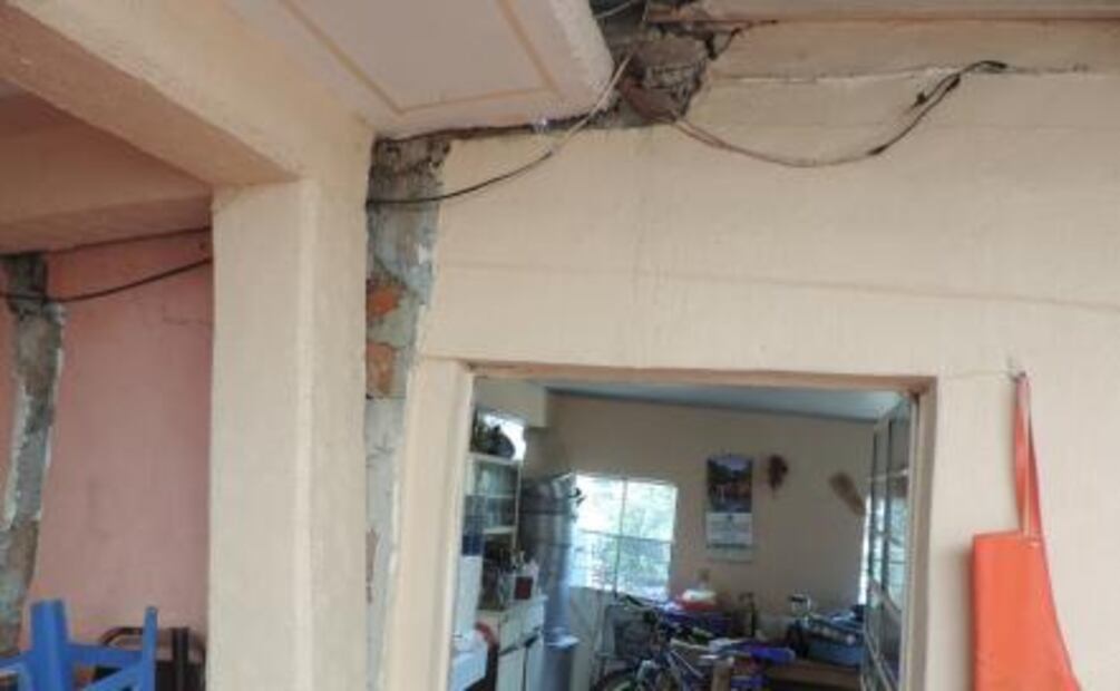 Vivienda que está sobre una falla geológica en Jaltenco resistió los sismos