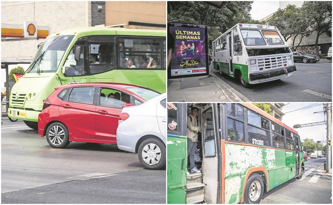 Microbuses circulan en malas condiciones físico-mecánicas, realizan paradas y hacen base en zonas no permitidas, pese a las normas de movilidad. Foto: Germán Espinosa/ El Universal