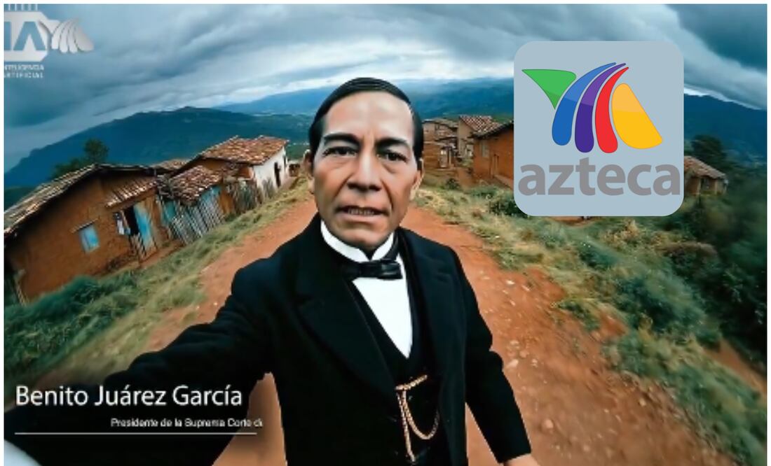 TV Azteca crea cápsula informativa de Benito Juárez con IA; video causa polémica. Foto: Captura de pantalla