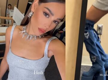 El look rocker de Danna Paola con botas de más de 10 mil pesos