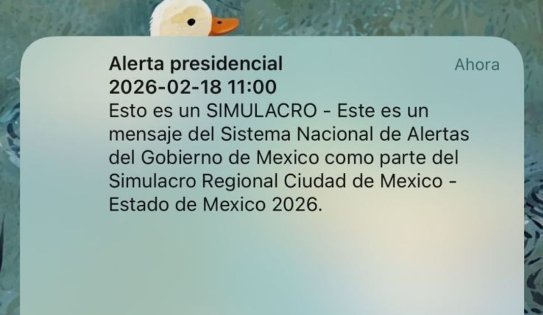 Alerta sísmica en teléfono. Foto: Especial