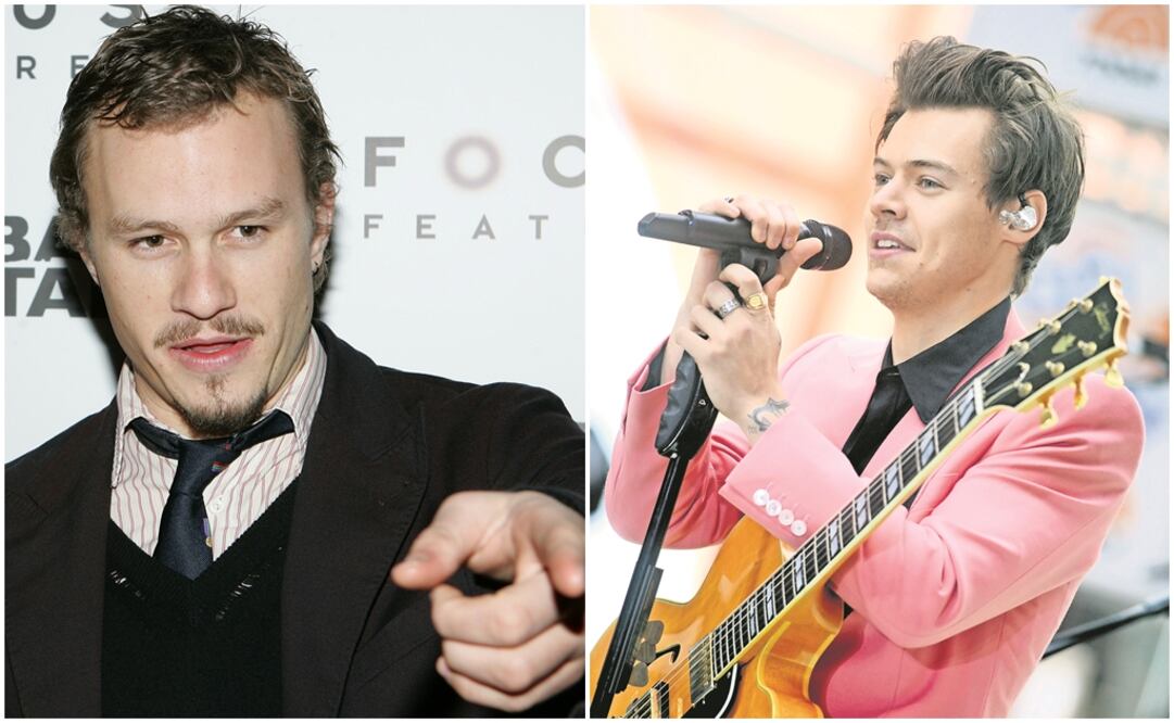 Heath Ledger (izq) y Harry Styles (der). Foto: Archivo