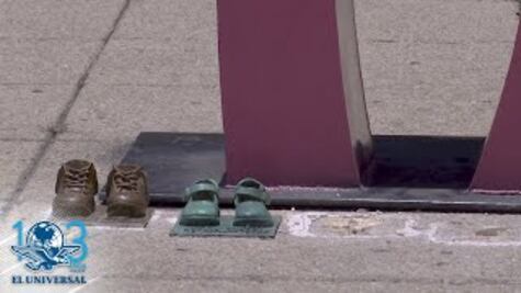 Roban 8 réplicas de zapatitos de bronce en Antimonumento de la Guardería ABC